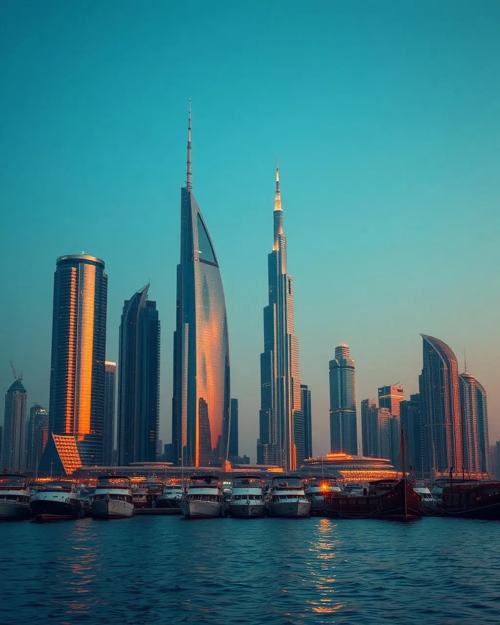 Dubai skyline and modern architecture