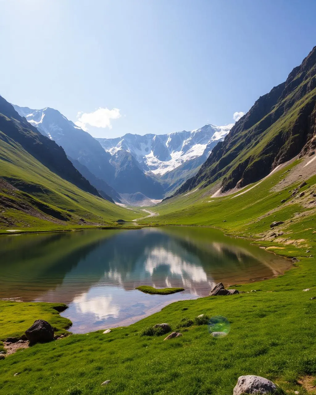 Lush valley landscape in Naran