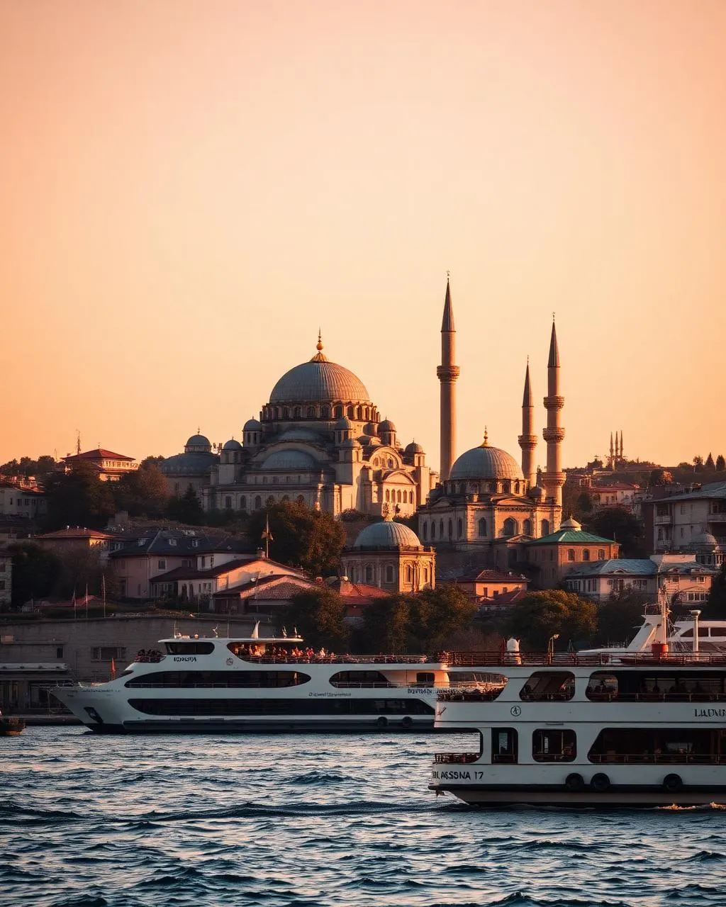 Istanbul city skyline and waterfront
